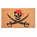 Configuracion 17 x 29 in. Pirate Rectangular Doormat - Natural Red & Black CO2828546